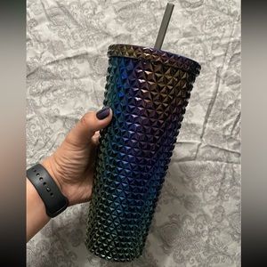 Halloween 2022 Studded Iridescent Black Double Wall 26 oz Plastic Tumbler (NEW)